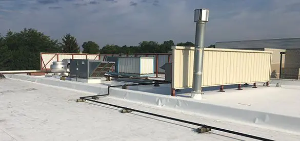 EPDM roofing material on a building in Billings, Montana